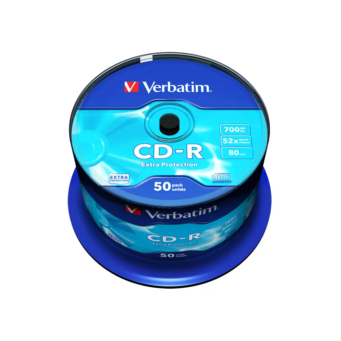 Диск CD-R Verbatim (43351) 700MB 50штук Незаписанный  - фото 2