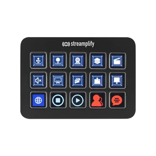 Стриминговый контроллер Streamplify STREAMING DECK ONE STREAMING DECK-LCD 15 KEYS W/HUB BLK