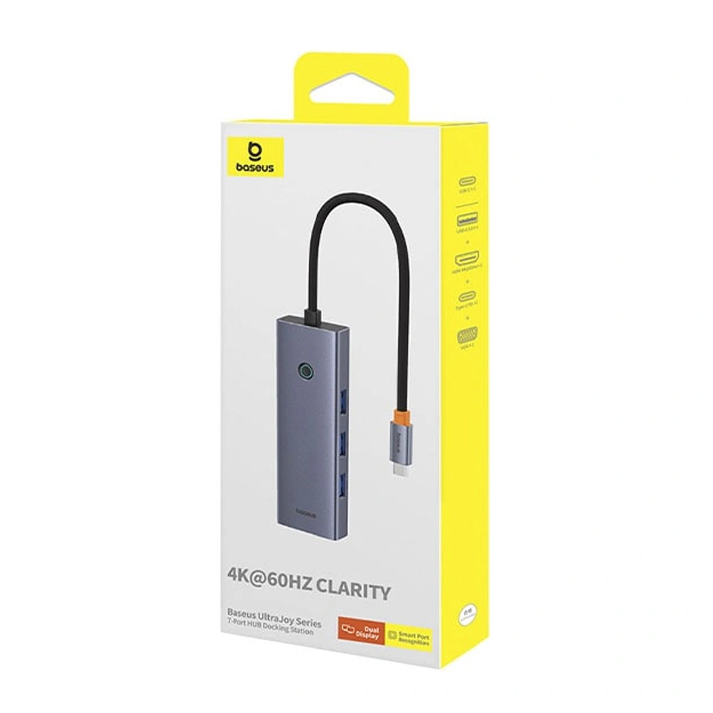 Док-станция Baseus UltraJoy Series 7-Port HUB Docking Station Space Grey  - фото 3
