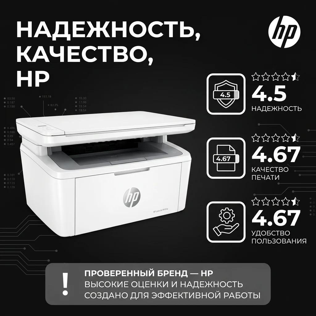 Лазерное МФУ HP LaserJet M141w (Wi-Fi, черно-белая печать) - фото 8