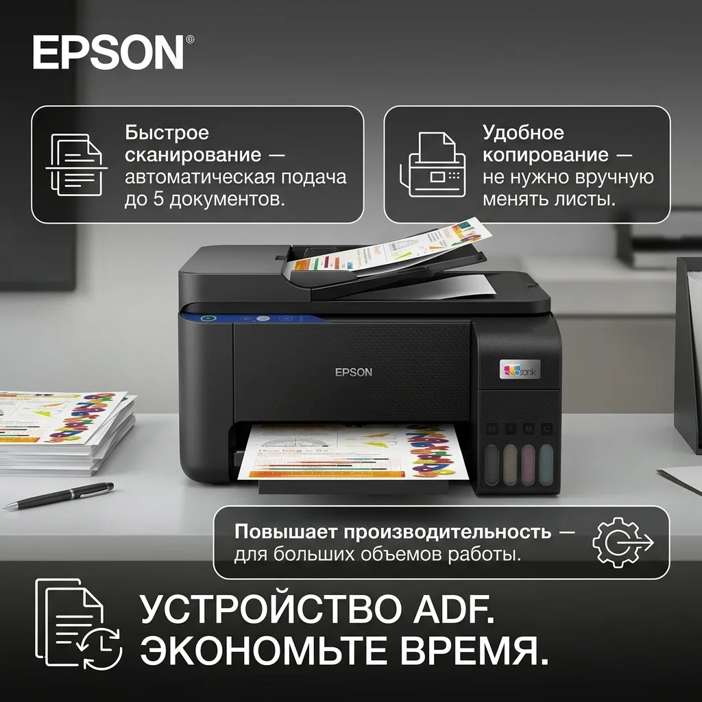 Cтруйное МФУ Epson L3201 (цветная печать) - фото 8