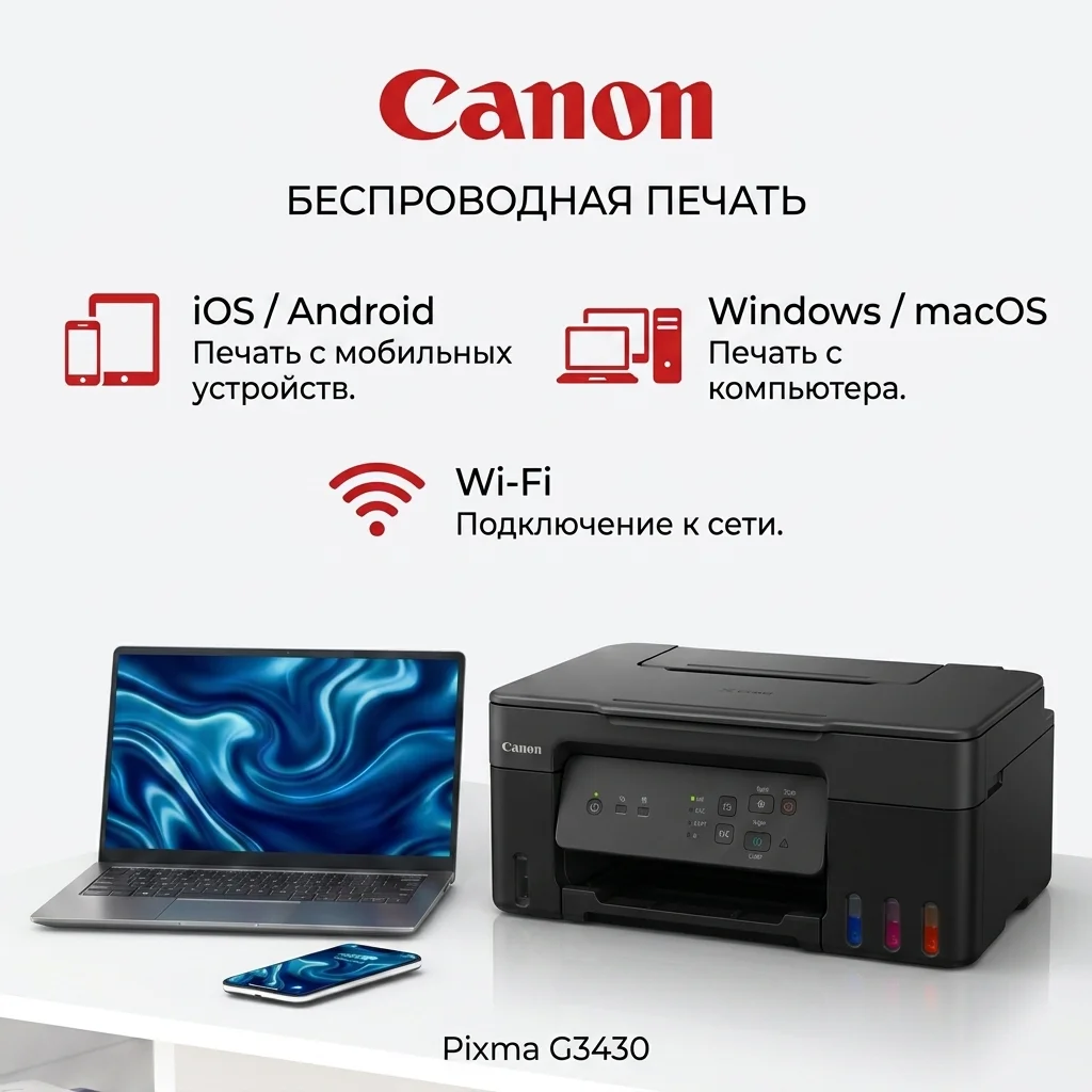 Цветное МФУ Canon Pixma G3430 Pixma G3430 - фото 10