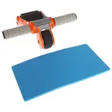 Ролик для пресса 2 колеса, с ковриком, цвета микс  - фото 5