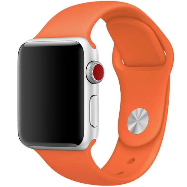 Ремешок Apple 42mm Spicy Orange Sport Band S/M & M/L (MQUW2) - фото 3