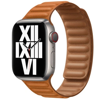 Ремешок Apple 41mm Golden Brown Leather Link S/M (ML7K3ZM/A) - фото 3