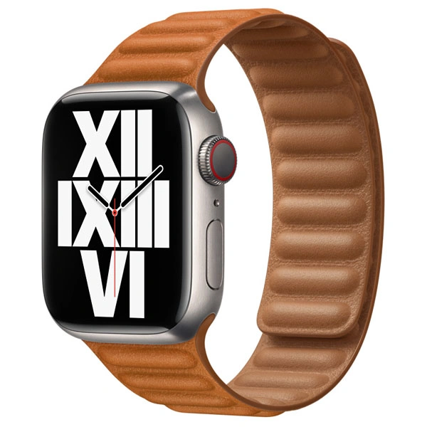 Ремешок Apple 41mm Golden Brown Leather Link M/L (ML7L3ZM/A) - фото 3