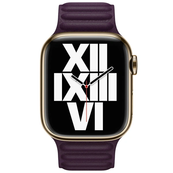 Apple бауы 41mm Dark Cherry Leather Link S/M (ML7M3ZM/A) - фото 2