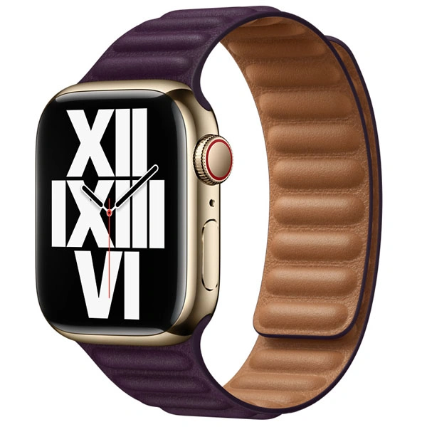Apple бауы 41mm Dark Cherry Leather Link M/L (ML7N3ZM/A) - фото 3