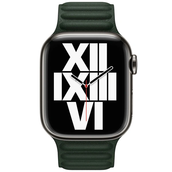 Apple бауы 41mm Sequoia Green Leather Link S/M (ML7P3ZM/A) - фото 2