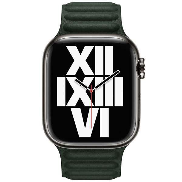 Apple бауы 41mm Sequoia Green Leather Link M/L (ML7Q3ZM/A)