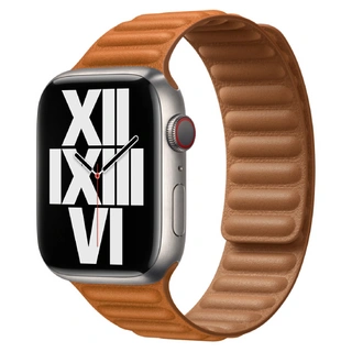 Ремешок Apple 45mm Golden Brown Leather Link M/L (ML7V3ZM/A)