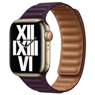 Ремешок Apple 45mm Dark Cherry Leather Link S/M (ML7W3ZM/A)