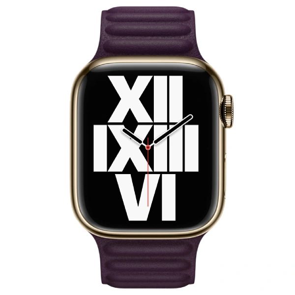Ремешок Apple 45mm Dark Cherry Leather Link M/L (ML7X3ZM/A) - фото 2