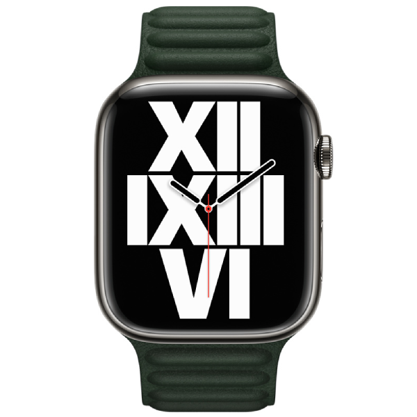 Apple бауы 45mm Sequoia Green Leather Link M/L (ML803ZM/A)