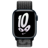 Ремешок Apple 45mm Black/Summit White Nike Sport Loop (MPJ13ZM/A) - фото 3