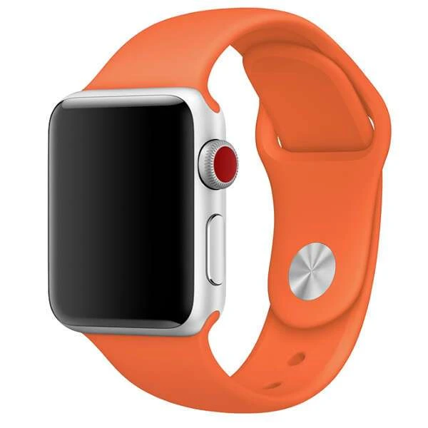 Ремешок Apple 38mm Spicy Orange Sport Band S/M & M/L (MQUT2) - фото 3