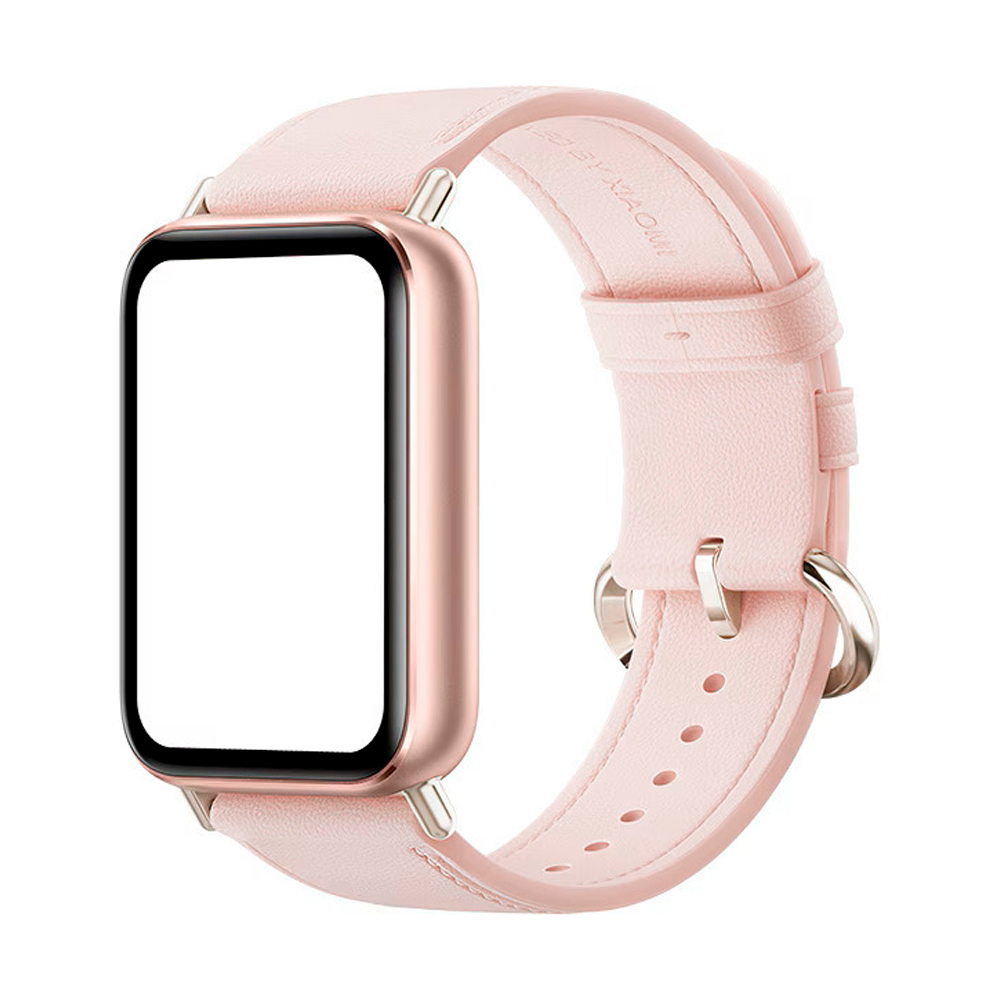 Кожаный сменный браслет Xiaomi Leather Quick Release Strap Sakura Pink - фото 3
