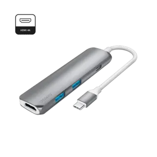 Адаптер Deppa 73118 USB Type-C to HDMI, графит