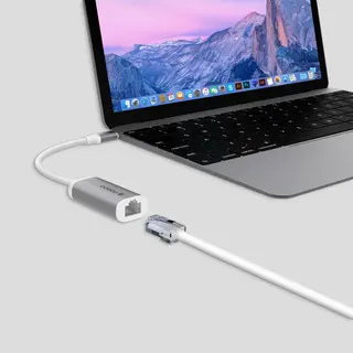 Адаптер Deppa 73119 USB Type-C - Gigabit Ethernet, графит