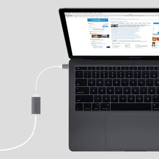 Адаптер Deppa 73119 USB Type-C - Gigabit Ethernet, графит