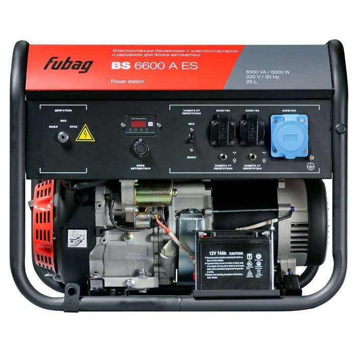 Генератор Fubag BS 6600 A ES, бенз., 6 кВт, бак 25 л, 3х220В, электростарт 