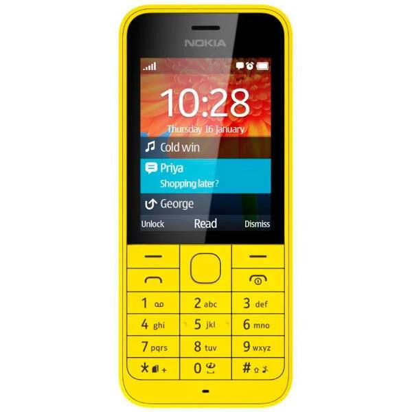 Сотовый телефон Nokia 220 DS (Yellow)