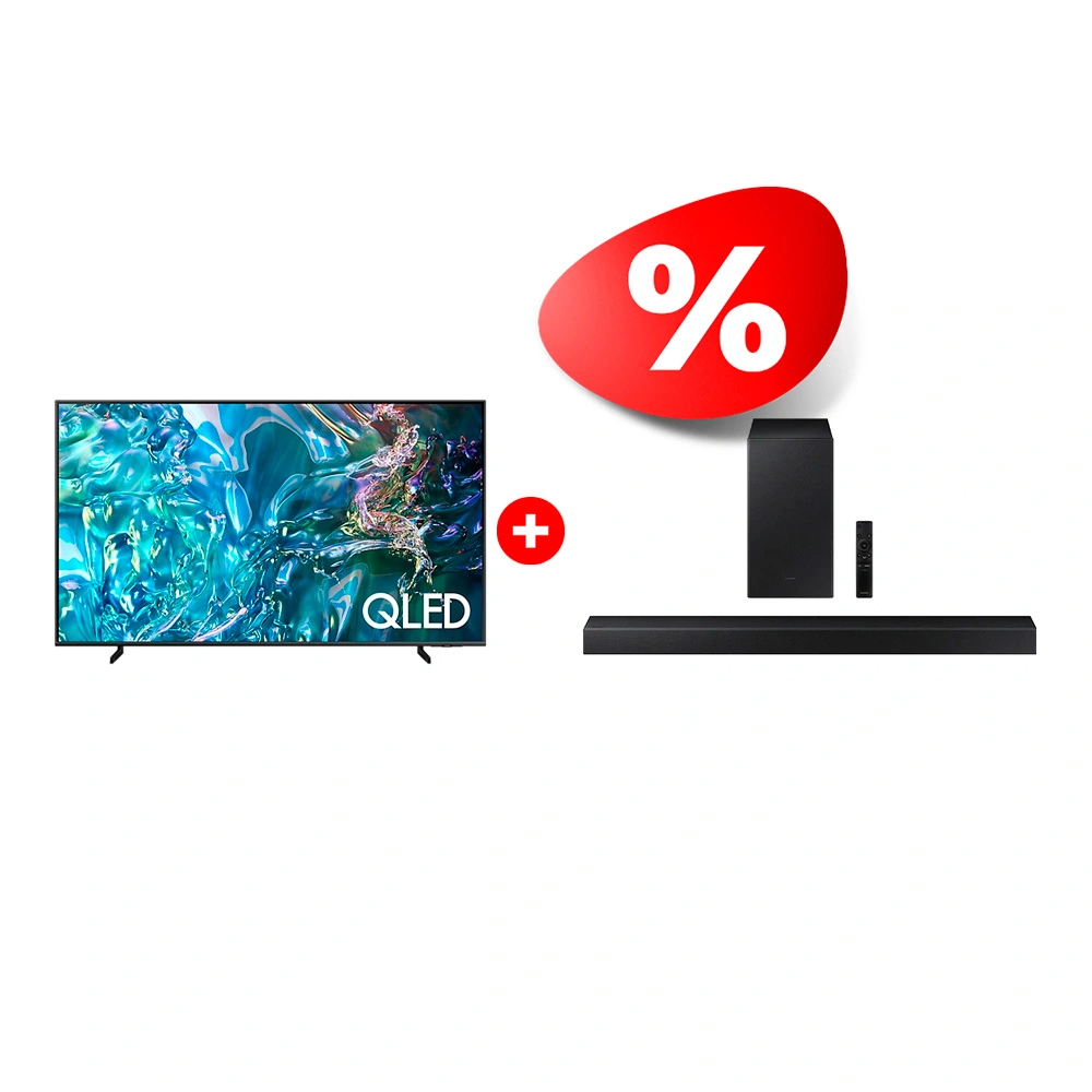 Жиынтық Samsung саундбары HW-A450/RU + QLED телевизор Samsung QE55Q60DAUXCE 