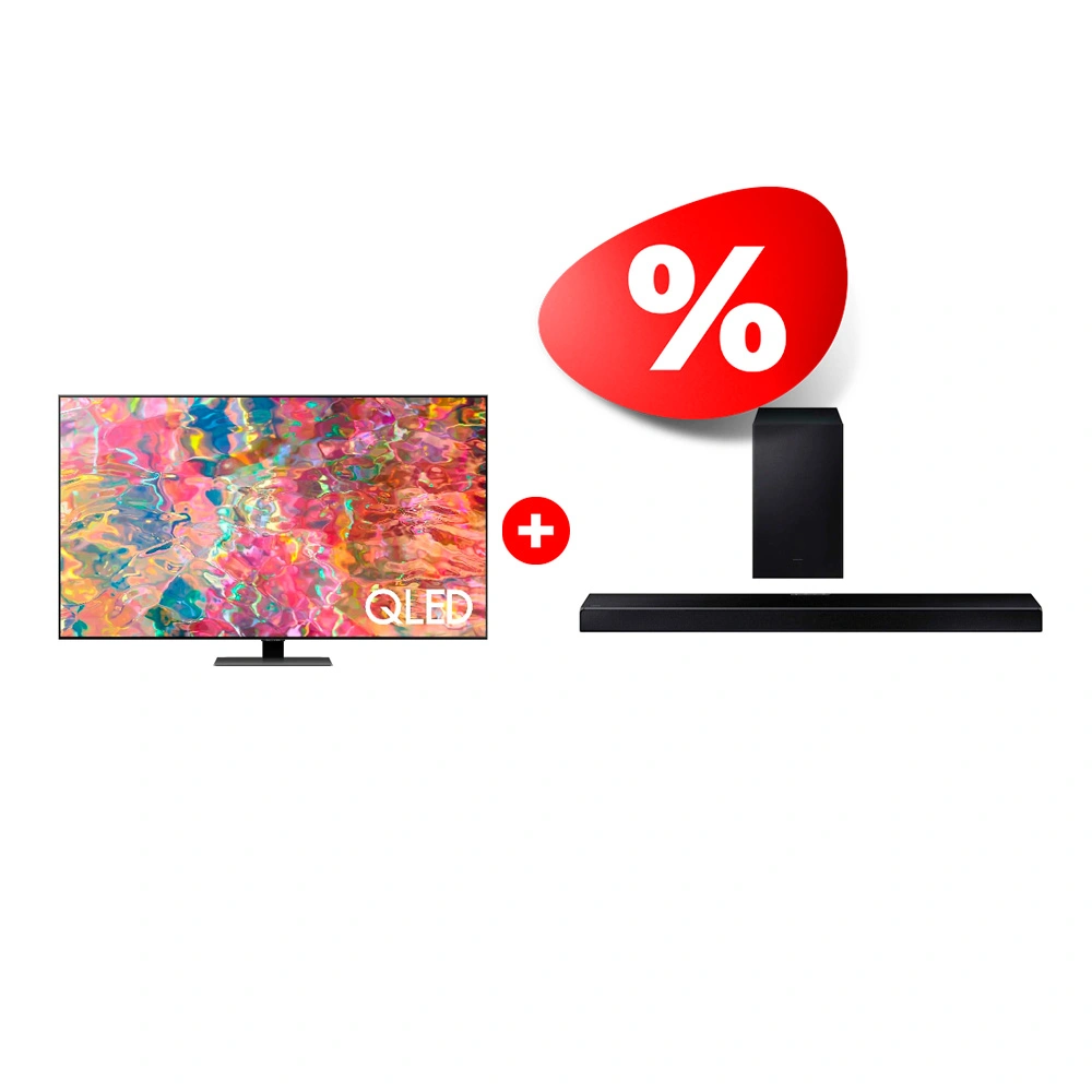 Комплект Саундбар Samsung HW-Q600A/RU + QLED телевизор Samsung QE75Q80BAUXCE 