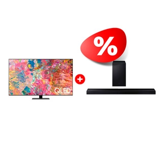 Комплект Саундбар Samsung HW-Q600A/RU + QLED телевизор Samsung QE75Q80BAUXCE 