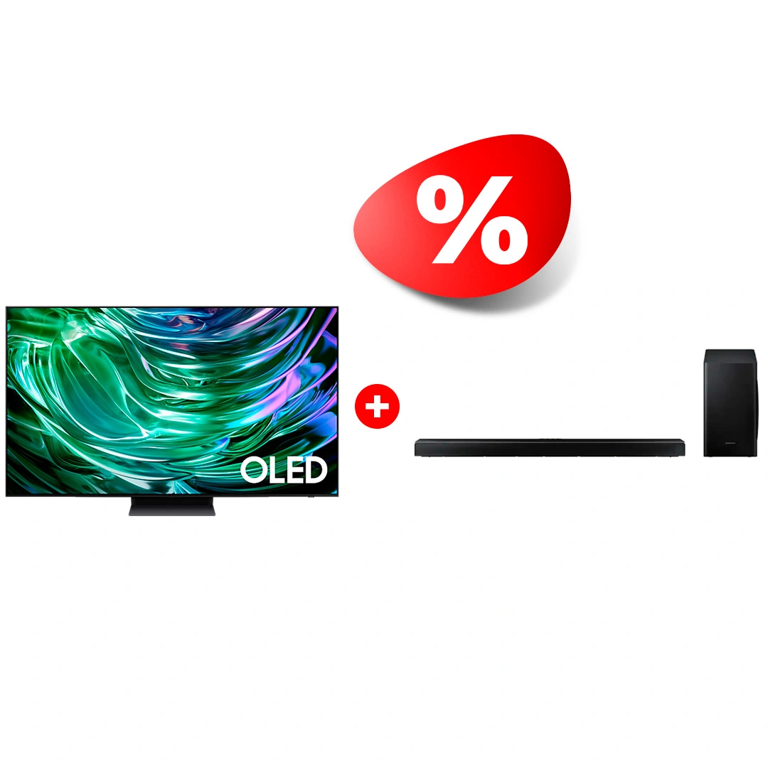 Комплект Cаундбар Samsung + OLED телевизор Samsung HW-Q60T/RU + QE55S90DAUXCE