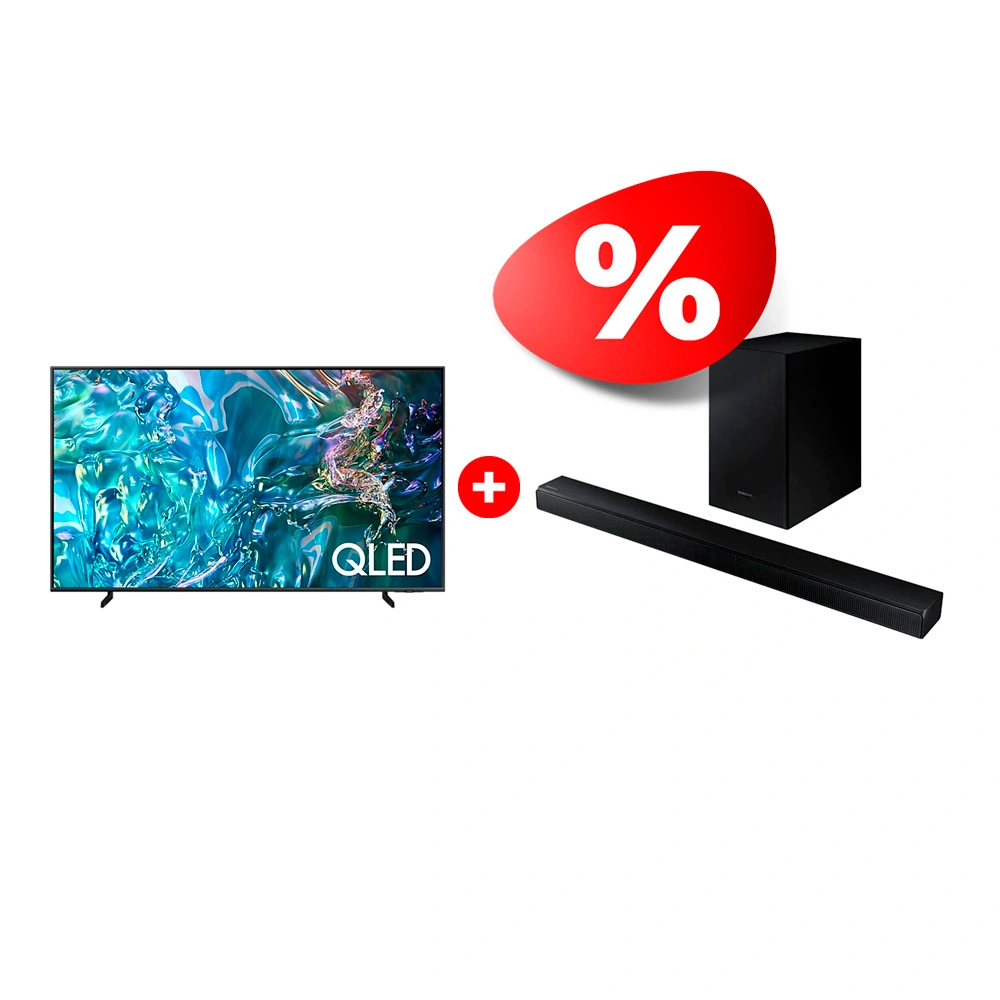 Жиынтық Samsung саундбары HW-T530/RU + QLED телевизор Samsung QE55Q60DAUXCE 