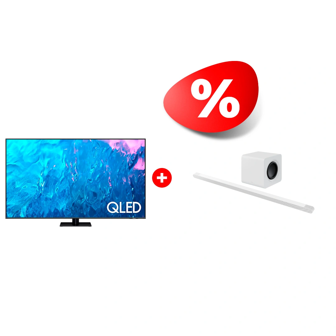 Жиынтық Samsung саундбары HW-S801B/RU + QLED TV Samsung QE85Q70CAUXCE 