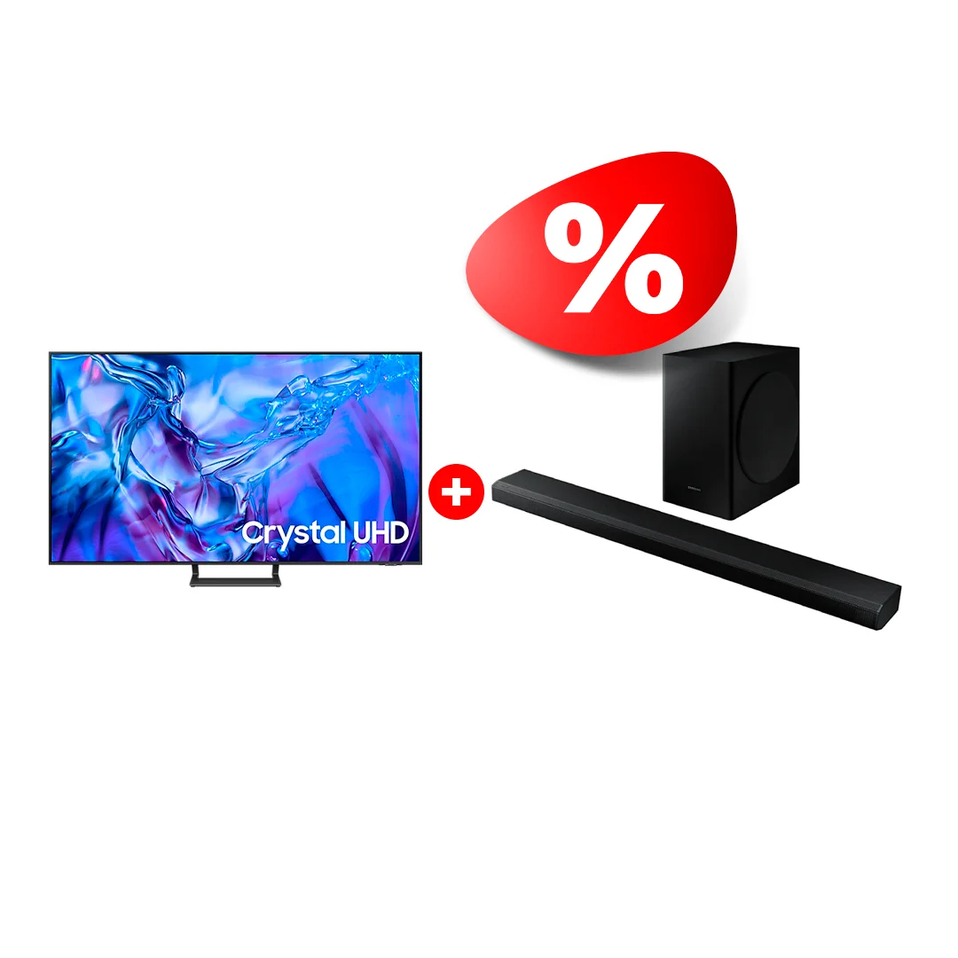 Комплект Саундбар Samsung HW-Q70T/RU + LED телевизор Samsung UE55DU8500UXCE 