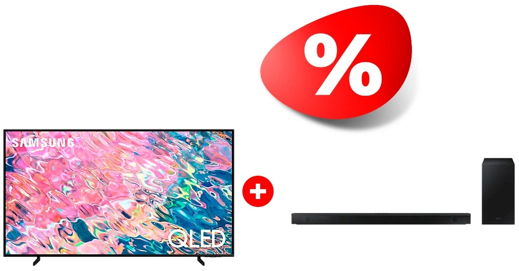 Комплект Саундбар Samsung HW-B650/RU + QLED Телевизор Samsung QE75Q60BAUXCE 