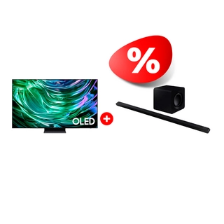 Комплект Саундбар Samsung HW-S800B/RU + OLED телевизор Samsung QE55S90DAUXCE 