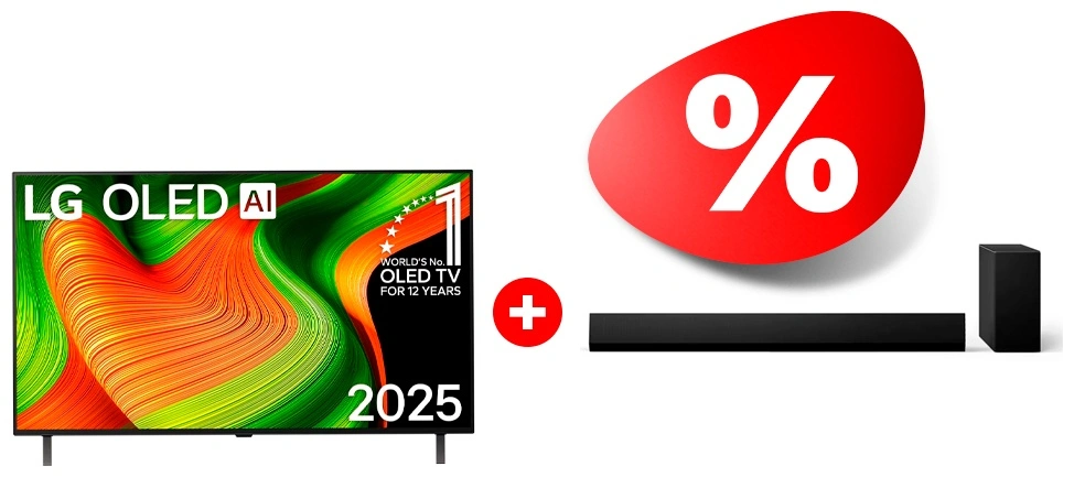 Жиынтық Саундбар LG SG10TY + LG OLED теледидары OLED55B5RLA  - фото 2