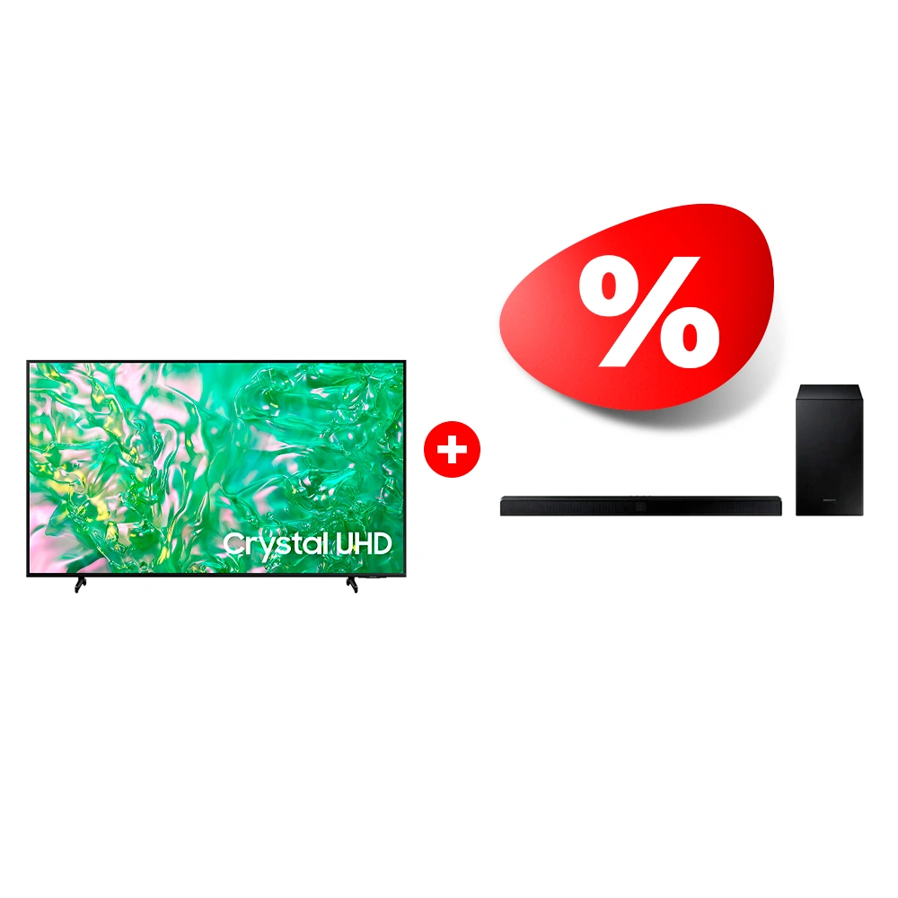 Комплект Саундбар Samsung HW-T530/RU + LED телевизор Samsung UE50DU8000UXCE 