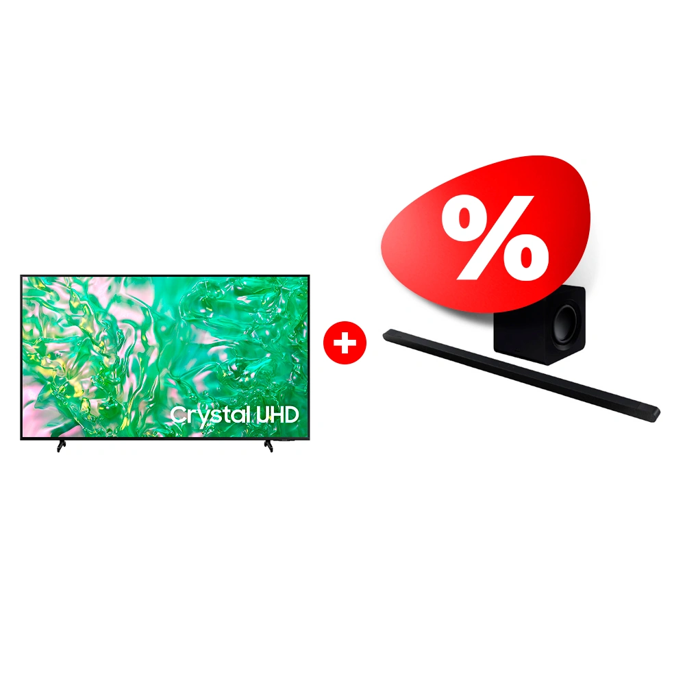 Комплект Саундбар Samsung HW-S800B/RU + LED телевизор Samsung UE50DU8000UXCE 