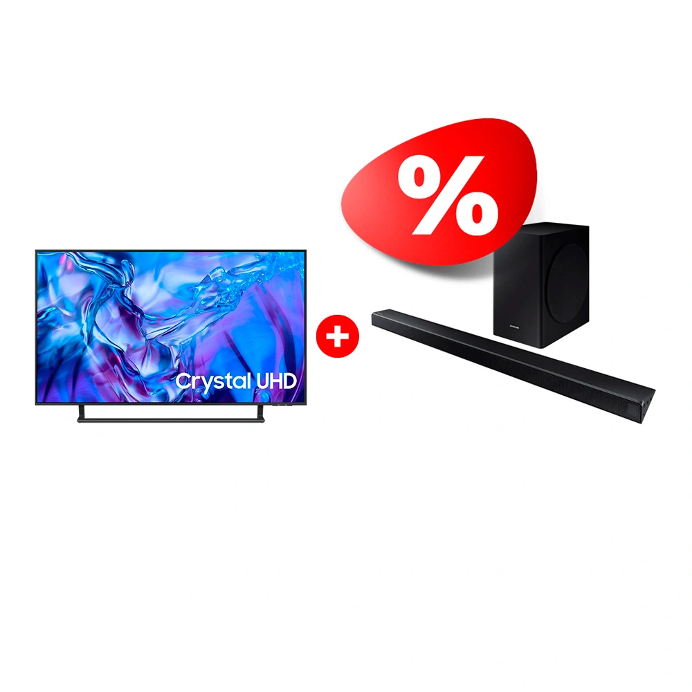 Комплект Саундбар Samsung HW-R650/RU + LED телевизор Samsung UE43DU8500UXCE 