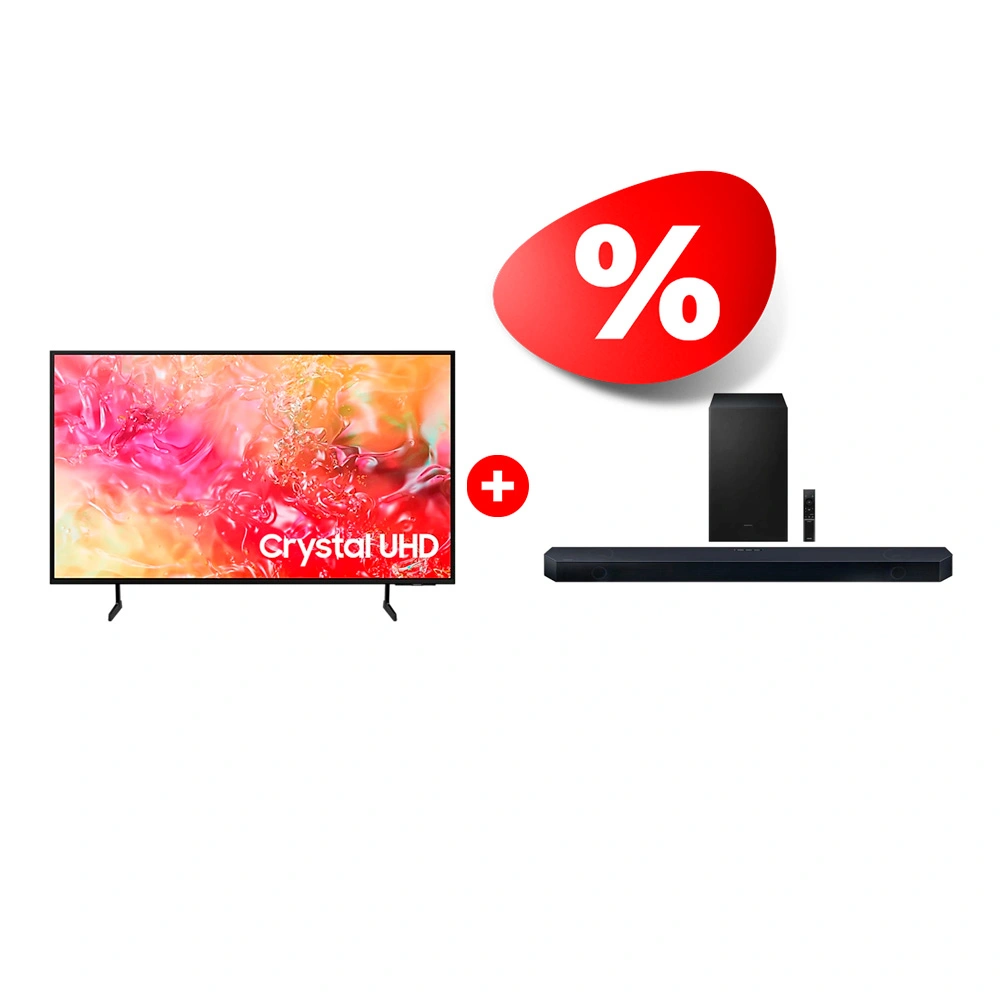 Комплект Саундбар Samsung HW-Q700C/RU + LED телевизор Samsung UE50DU7100UXCE 