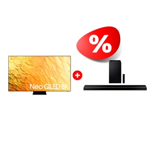 Комплект Саундбар Samsung HW-Q700A/RU + Neo QLED 8K телевизор Samsung QE75QN800BUXCE 