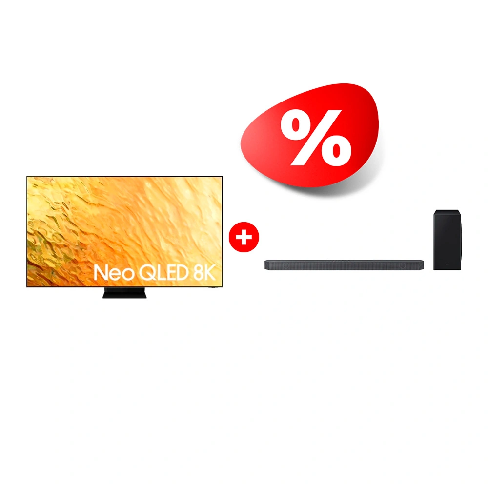 Комплект Саундбар Samsung HW-Q800B/RU + Neo QLED 8K телевизор Samsung QE75QN800BUXCE 