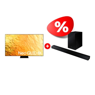 Жиынтық Samsung саундбары HW-T530/RU + Neo LED Samsung теледидары QE75QN800BUXCE 