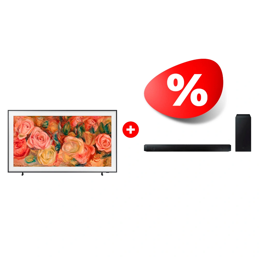 Комплект Саундбар Samsung HW-B550/RU + QLED The Frame телевизор Samsung QE65LS03DAUXCE 