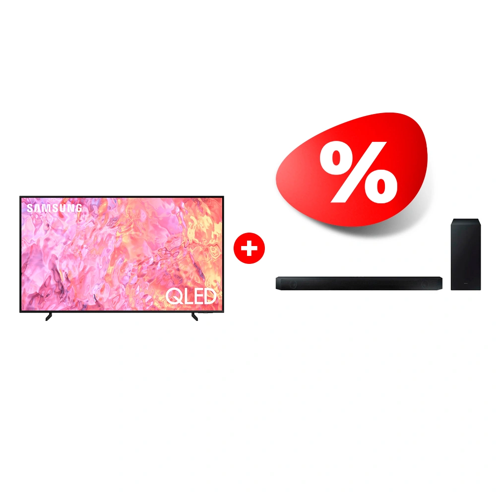 Жиынтық Samsung саундбары HW-B550/RU + QLED Samsung теледидары QE50Q60CAUXCE 