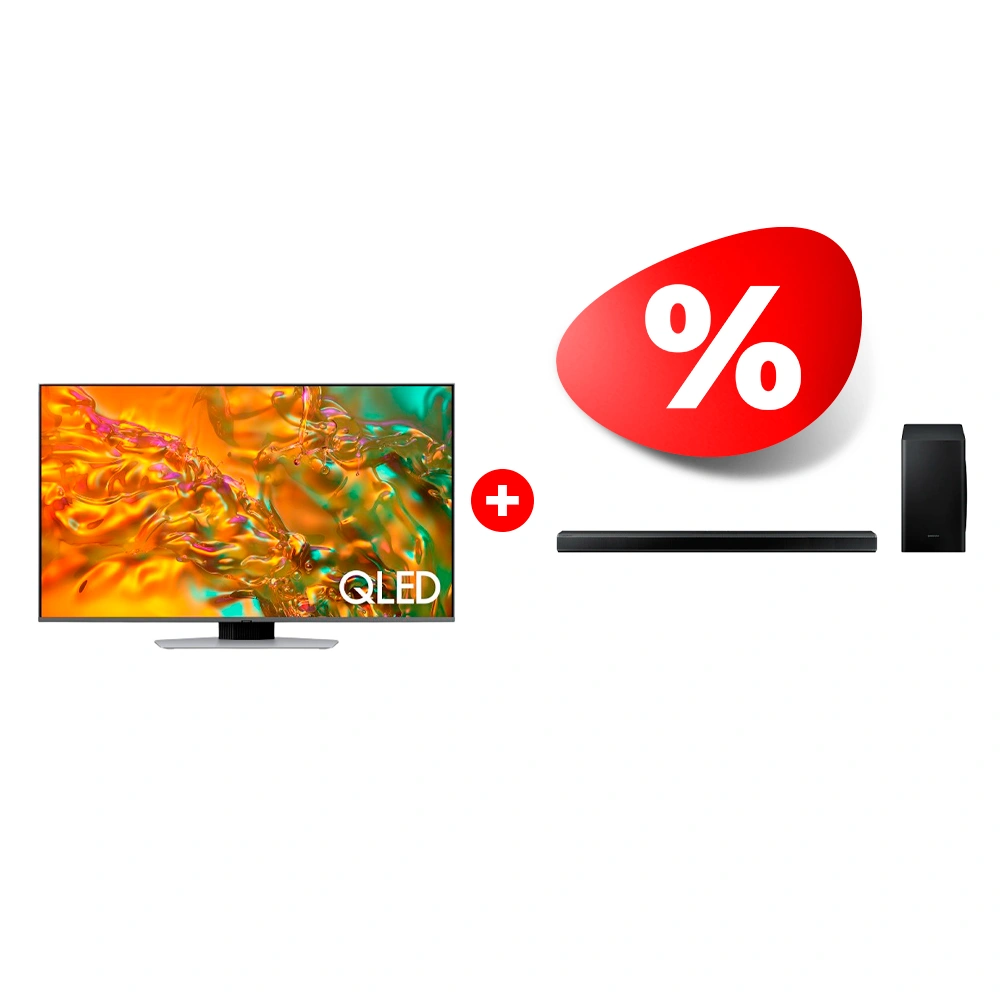 Жиынтық Samsung саундбары HW-Q70T/RU + QLED телевизор Samsung QE55Q80DAUXCE 