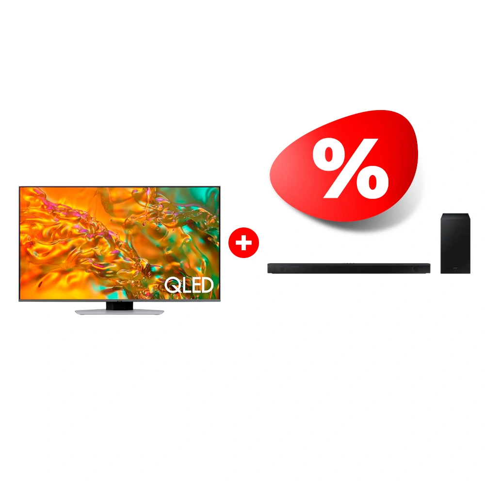 Комплект Саундбар Samsung HW-B650/RU + QLED телевизор Samsung QE55Q80DAUXCE 