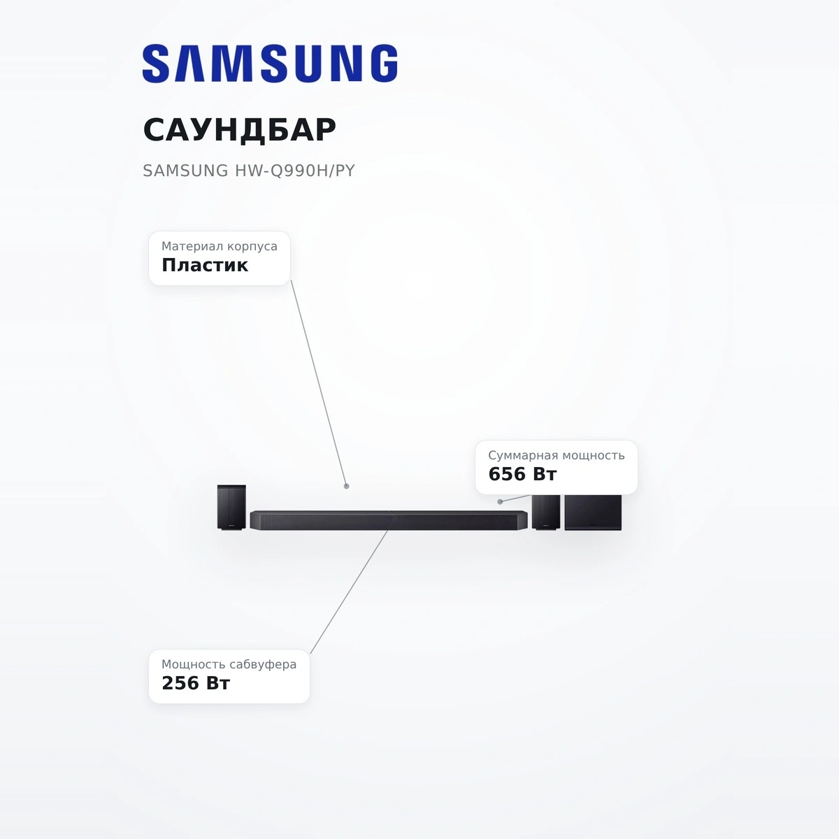 Саундбар Samsung HW-Q990H/PY - фото 7