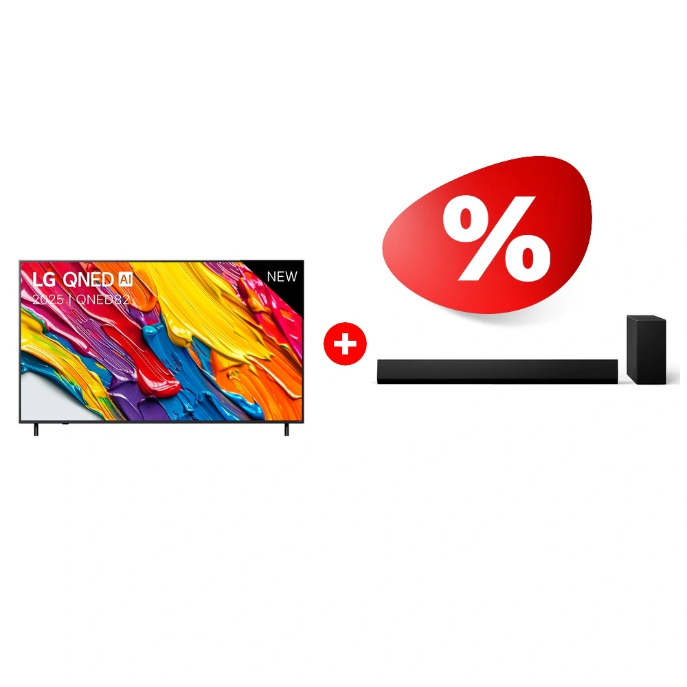 Комплект Саундбар LG SG10TY + QNED телевизор LG 55QNED82A6B 