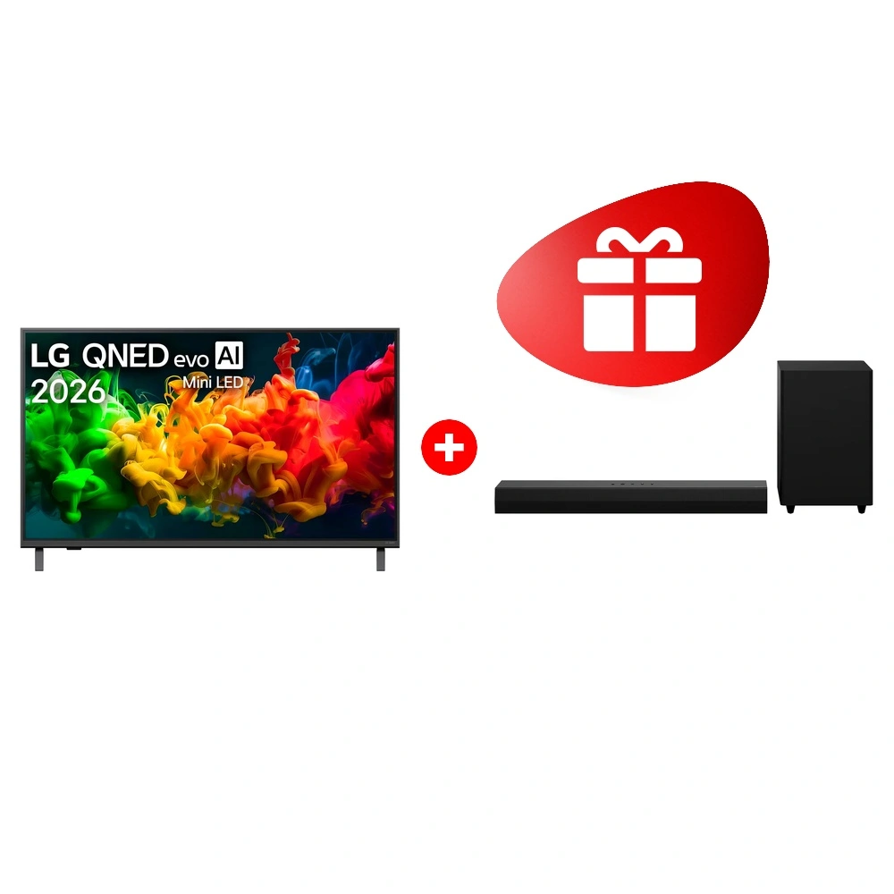 Комплект Саундбар LG S30A + QNED телевизор LG 43QNED80B6B 